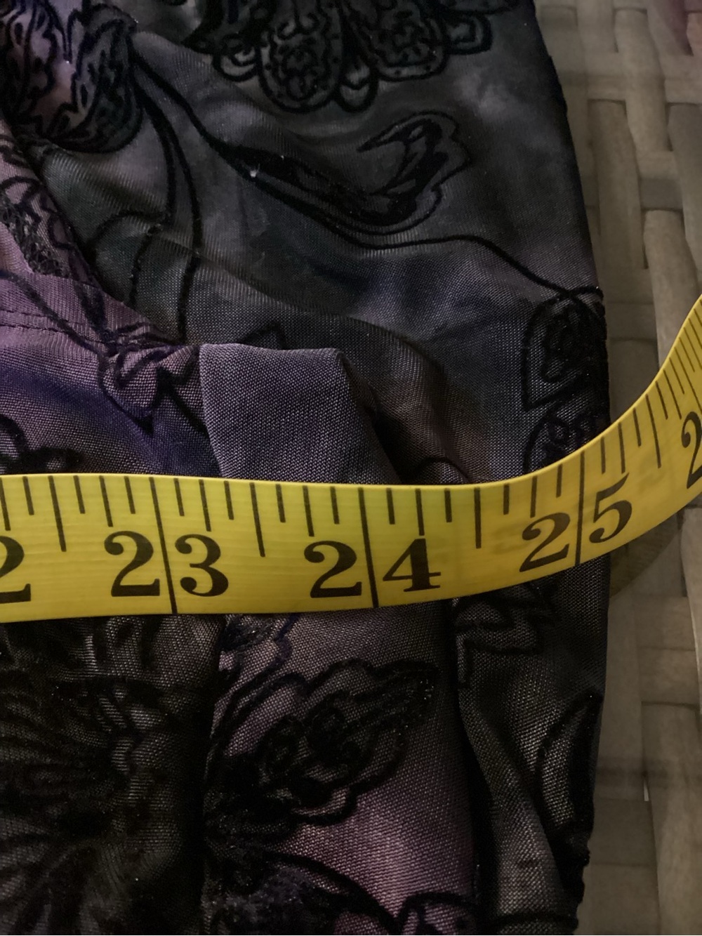 Fashion Bug Plus Size XXL Purple and Black Beaded V-Neck Floral Camisole Stretch - Picture 9 of 10